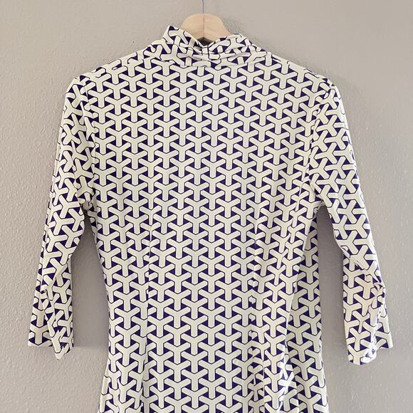 J.McLauglin Catalina Faux Wrap Geometric print dress - Picture 2 of 10